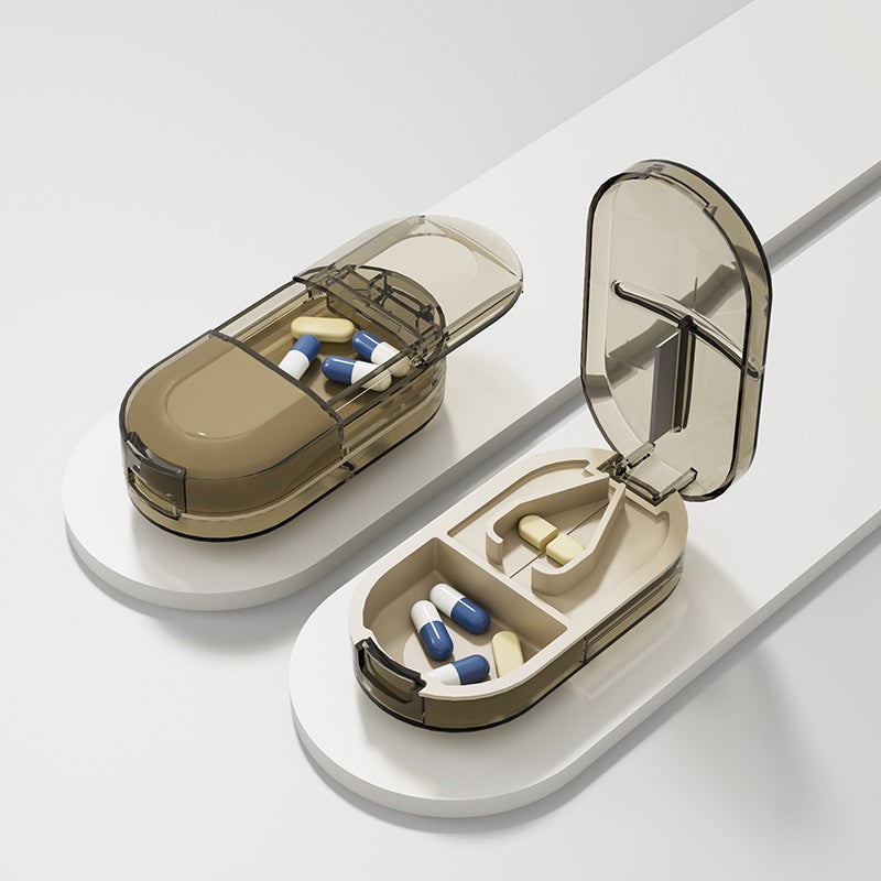 صندوق تخزين أقراص دوائية منزلي صغير لقص الأدوية اليابانية، أداة قص الأدوية المحمولة، صندوق دواء محمول - Image 1